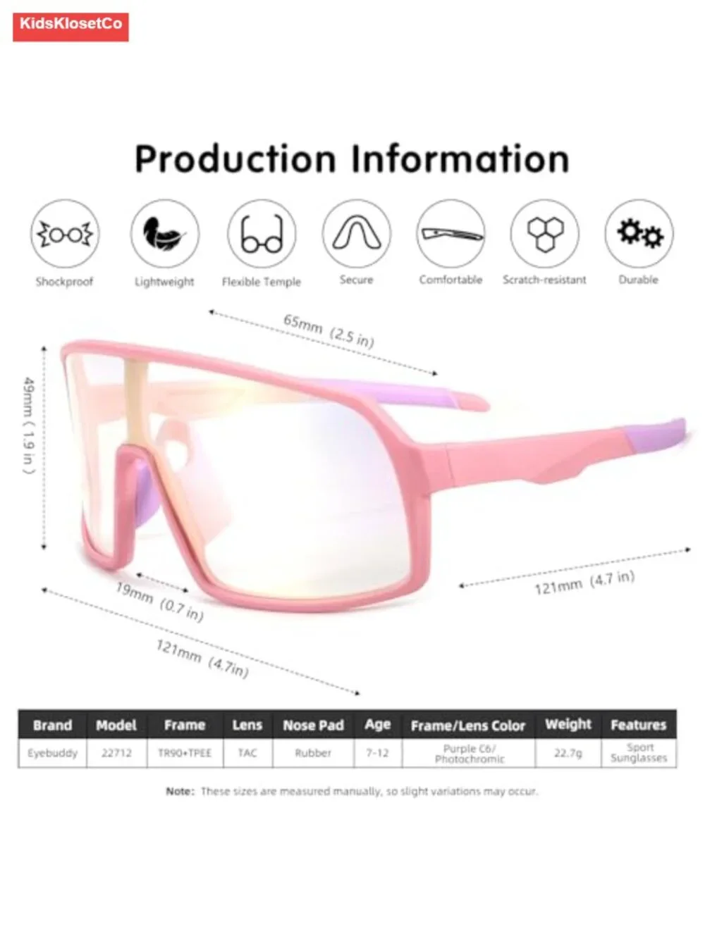 Kids Sports Sunglasses Boys Baseball Sun Glasses UV Protection Polarized Sports
